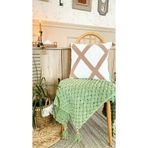 cottoncloth Buldan Yıkanmış Keten Punch Panç Nakışlı Dekoratif Yastık Kırlent Kılıfı 43x43