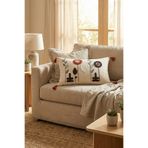 cottoncloth PUNCH NAKIŞLI DİKDÖRTGEN DEKORATİF KIRLENT KILIFI LUNA 35x55 cm