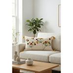 cottoncloth PUNCH NAKIŞLI DİKDÖRTGEN KIRLENT KILIFI DEKORATİF POLEN 35x55 cm