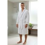 Cottonea % 100 Pamuklu Laodikeia Kimono Bornoz Kadın Erkek Unısex Beyaz - L - XL