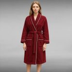 Cottonea % 100 Pamuklu Laodikeia Kimono Bornoz Kadın Erkek Unisex Bordo - 2XL