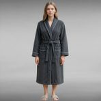 Cottonea % 100 Pamuklu Laodikeia Kimono Bornoz Kadın Erkek Unisex Gri - 2XL