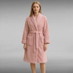Cottonea % 100 Pamuklu Laodikeia Kimono Bornoz Kadın Erkek Unisex Pembe - L - XL