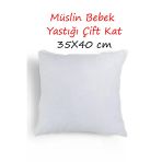 Cottonest Müslin Bebek Yastığı Saf Boncuk Silikon Dolgulu 35X40 Cm