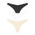 Cottonhill Basic İz Yapmayan Lazer Kesim Kadın Brezilya Külot 3'lü Paket - 5