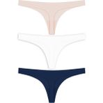 Cottonhill Basic Lazer Kesim Tanga Külot 3'lü Paket - 2 - Kahverengi - Krem - XL