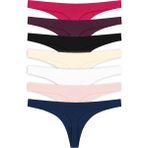 Cottonhill Basic Lazer Kesim Tanga Külot 7'li Paket - 2 Renkli %80 Polyamid %20 Likra Malzeme - Siyah - Lacivert