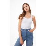 Cottonhill Beauty Cottonhill Kadın Gri Pamuklu Kalın Askılı Fitilli Atlet Yumuşak Dokulu Konforlu Tasarım