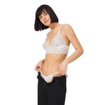 COTTONHILL Kadın Bej Dantelli Balensiz Bralet Sütyen Takımı, 2 Parça
