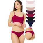 Cottonhill Pamuklu Basic Kadın Brezilya Külot 7'li Paket Yumuşak Dokulu Pamuklu Kumaş ile Rahat Kullanım - Renkli