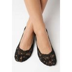 Cottonhill Premium - Siyah Dantelli Standart Beden Babet Çorap - 000-Siyah