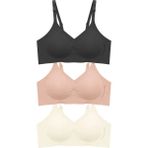 Cottonhill Seamless Bra - Alure | Lazer Kesim Balensiz Perfore Detaylı Dikişsiz Kadın Sütyen 3'lü Paket-2 - 75B - 001-Renkli