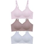 Cottonhill Seamless Bra - Alure | Lazer Kesim Balensiz Perfore Detaylı Dikişsiz Kadın Sütyen 3'lü Paket - 90B - 635-Renkli