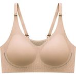 Cottonhill Seamless Bra - Avena | Ten Lazer Kesim Balensiz Çizgi Dokulu Tül Detaylı Kadın Sütyen - 85B