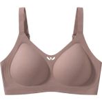 Cottonhill Seamless Bra - Ease | Kahverengi Lazer Kesim Balensiz Dekolteli Dikişsiz Kadın Sütyen - 75B