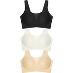 Cottonhill Seamless Bra - Forme | Lazer Kesim Dikişsiz Toparlayıcı Büyük Tüllü Beden Kadın Sütyen 3'lü Paket