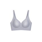 Cottonhill Seamless Bra - Slight | Gri Lazer Kesim Dikişsiz Dilim Detaylı Balensiz Kadın Sütyen