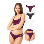 Cottonhill Underwear Basic Lazer Kesim Dikişsiz Kadın Boxer Külot 6'Lı Paket,Renkli-4 L