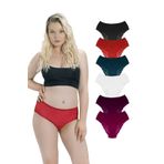Cottonhill Underwear Büyük Beden Kadın Bikini Külot Transparan Tül Arkası Dantelli Günlük Kullanıma Uygun, CH4480