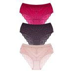 Cottonhill Underwear Lazer Kesim Kadın Brezilya Külot 6'Lı Paket,Renkli-2 Xl