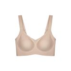 Cottonhill Underwear Seamless Bra - Curve | Kahverengi Lazer Kesim Dikişsiz Toparlayıcı Büyük Beden Kadın Sütyen,Kahverengi 85C