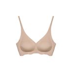 Cottonhill Underwear Seamless Bra - Wave | Kahverengi Lazer Kesim Dikişsiz Dalga Detaylı Balensiz Kadın Sütyen,Kahverengi 85B