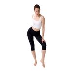 Cottonhill Underwear Siyah Toparlayıcı Yüksek Bel Diz Altı Kadın Kapri Tayt,Siyah Xs