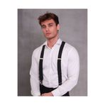 COTTONLAB Erkek Siyah Pantolon Askısı