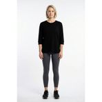 Cottonland Kadın MILANA Rahat Kesim Truvakar Kol Penye Pamuk T-Shirt SİYAH