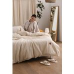 COTTONMANIA Moln Uno 202 - %100 Ekstra Saf Pamuk, Ipliği Boyalı, Yıkanmış, Tek Kişilik Nevresim Takımı