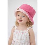 CottoVera Çift Taraflı Keten Bucket Şapka | Hafif, Şık ve Dayanıklı - Pembe - Pudra - 1 - 3 Yaş