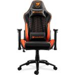 Cougar Cgr-Outrıder Gaming Koltuğu 2D Kolçak ve PVC Deri Malzeme ile Ergonomik Destek Sunar - Siyah - Turuncu