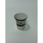 Couleuvre Limoges Çiçek Desenli Bordo Mini Su Bardağı 5,5cm - 1 - Renkli