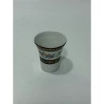 Couleuvre Limoges Çiçek Desenli Bordo Mini Su Bardağı 5,5Cm