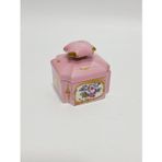 Couleuvre Limoges Çiçek Desenli Porselen Takı Kutusu 9x9x10cm