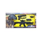 Counter Strike Csgo Siyah Oyuncak Silah ve Teçhizat Seti