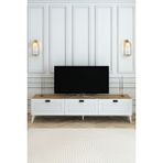 Country Model 150 cm TV Ünitesi - MDF Membran Kapak Modern TV Sehpası | Çam Renk Televizyon Konsolu - Atlantik Çam