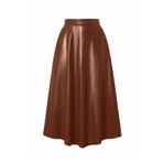 COUPEST Kadın Suni Deri Taba Uzun Tesettür Mevlana Etek Faux Leather