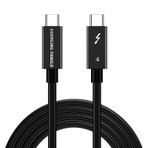 COUPLING USMILE Thunderbolt 4 Kablo 3.3ft (Intel Sertifikalı), Tekli 8K veya Çift 4K@60HZ Ekran/40Gbps Aktarım/100W USB C Şarj, iPhone 15Pro, MacBook, iPad Pro ile Uyumlu