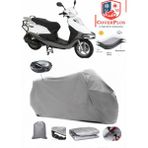 Coverall Abush Cga 100I Arka Çanta Uyumlu (Gri) Motorsiket Brandası Motor Örtüsü Çadır Su Geçirmez Motosiklet Kılıfı Motor Brandası - Gri- Arka Çanta UYUMLU