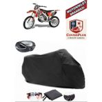 Coverall Apachi 4V Cross Siyah Arka Çanta Uyumlu Motorsiket Brandası Motor Örtüsü Çadır Su Geçirmez Motosiklet Kılıfı Motor Brandası - Siyah- Arka Çanta UYUMLU