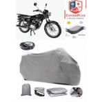 Coverall Arora Ar 100-8 Klasik Tel Arka Çanta Uyumlu (Gri) Motorsiket Brandası Motor Örtüsü Çadır Su Geçirmez Motosiklet Kılıfı Motor Brandası - Gri- Arka Çanta UYUMLU