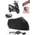 Coverall Arora Chinf 318 Siyah Arka Çanta Uyumlu Motorsiket Brandası Motor Örtüsü Çadır Su Geçirmez Motosiklet Kılıfı Motor Brandası - Siyah- Arka Çanta UYUMLU