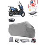 Coverall Arora Max-T Arka Çanta Uyumlu (Gri) Motorsiket Brandası Motor Örtüsü Çadır Su Geçirmez Motosiklet Kılıfı Motor Brandası - Gri- Arka Çanta UYUMLU