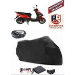 Coverall Arora Verano Ar 125-25 Siyah Arka Çanta Uyumlu Motorsiket Brandası Motor Örtüsü Çadır Su Geçirmez Motosiklet Kılıfı Motor Brandası - Siyah- Arka Çanta UYUMLU