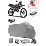 Coverall Asya Rx 250 Cross Arka Çanta Uyumlu (Gri) Motorsiket Brandası Motor Örtüsü Çadır Su Geçirmez Motosiklet Kılıfı Motor Brandası - Gri- Arka Çanta UYUMLU