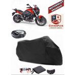 Coverall Bajaj Dominar 400 Siyah Arka Çanta Uyumlu Motorsiket Brandası Motor Örtüsü Çadır Su Geçirmez Motosiklet Kılıfı Motor Brandası - Siyah- Arka Çanta UYUMLU