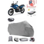 Coverall Bmw F 700 Gs Arka Çanta Uyumlu (Gri) Motorsiket Brandası Motor Örtüsü Çadır Su Geçirmez Motosiklet Kılıfı Motor Brandası - Gri- Arka Çanta UYUMLU