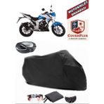 Coverall Falcon Sharp 150 Siyah Arka Çanta Uyumlu Motorsiket Brandası Motor Örtüsü Çadır Su Geçirmez Motosiklet Kılıfı Motor Brandası - Siyah- Arka Çanta UYUMLU