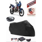 Coverall Honda CRF1100L Africa Siyah Arka Çanta Uyumlu Motorsiket Brandası Motor Örtüsü Çadır Su Geçirmez Motosiklet Kılıfı Motor Brandası - Siyah- Arka Çanta UYUMLU
